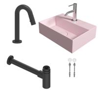 Salenzi Fonteinset Spy 40x30 cm Mat Roze (Keuze uit 8 kranen in 4 kleuren) - thumbnail