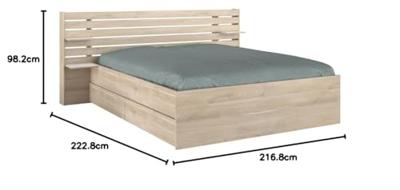 Bed Evi - eikenkleur - 160x200 cm - Leen Bakker