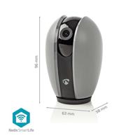 Nedis WIFICI21CGY Smartlife Camera Voor Binnen Wi-fi Full Hd 1080p Kiep En Kantel Cloud Opslag (optioneel) / Microsd (niet Inbegrepen) Nachtzicht Android™ / Ios Donkergrijs / Wit - thumbnail