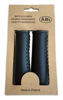 ABI Kunstleer fiets handvatten 135mm zwart