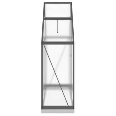 VidaXL Tuinkas met basisframe 169x58x202 cm aluminium antracietkleurig