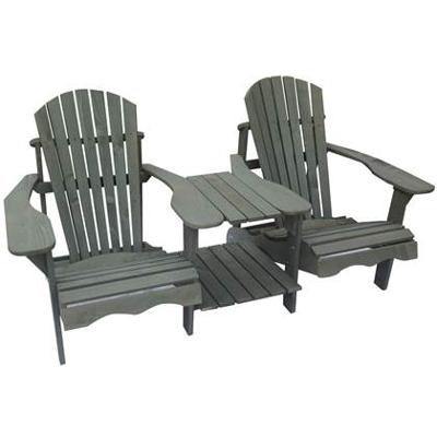 Jumbo Canadian chair tete-a-tete houten tuinbank grijs