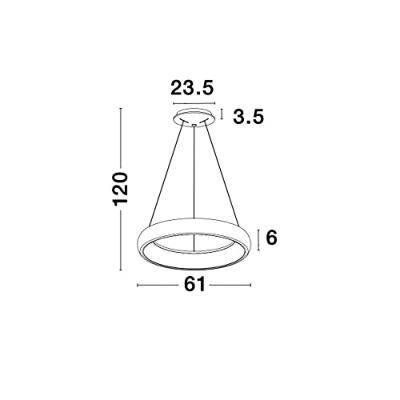 Lyora Design hanglampAlbi koffie bruin Ø 61cm - 8105608