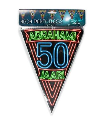 Paperdreams neon party vlag abraham
