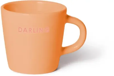 Vondels espressokop keramiek darling 5.5x7.5cm orange