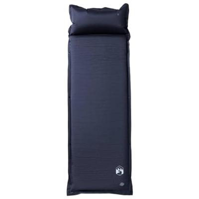 VidaXL Kampeermatras met kussen zelfopblazend 1-persoons grijs VidaXL Kampeermatras met kussen zelfopblazend 1-persoons grijs