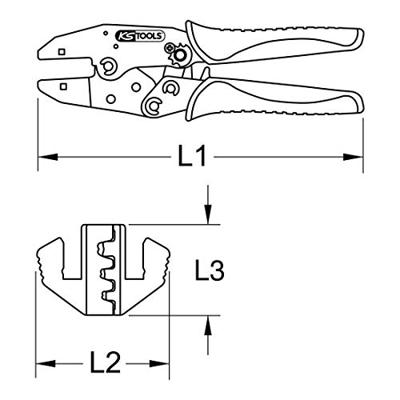 KS Tools 115.1522 1151522 Krimptang 2.5 tot 6 mm²