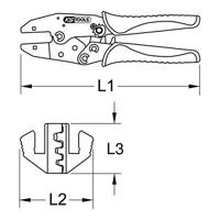 KS Tools 115.1522 1151522 Krimptang 2.5 tot 6 mm² - thumbnail
