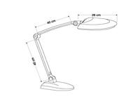 Alco AL-915LED Bureaulamp LED Zwart/antraciet 10 Watt 230 Volt - thumbnail