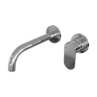 Chrome Edition inbouw wastafelmengkraan met gebogen uitloop en rozetten, model C1 chroom - thumbnail