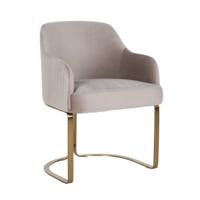 Richmond Eetkamerstoel 'Hadley' Velvet, kleur Khaki - thumbnail