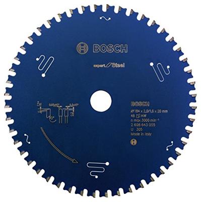 Bosch Professional Cirkelzaagblad EXPERT Steel | Ø 184 x 2,0 x 20mm 48T - 2608643055 Bosch Professional Cirkelzaagblad EXPERT Steel | Ø 184 x 2,0 x 20mm 48T - 2608643055