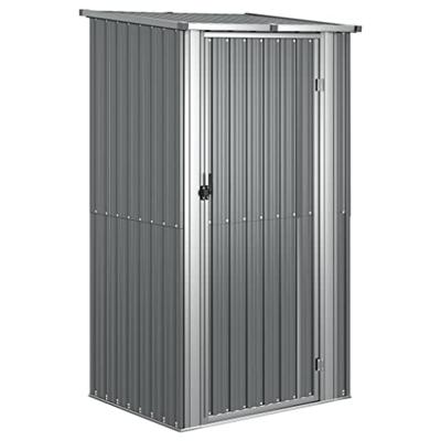 VidaXL Tuinschuur 118,5x97x209,5 cm gegalvaniseerd staal grijs VidaXL Tuinschuur 118,5x97x209,5 cm gegalvaniseerd staal grijs