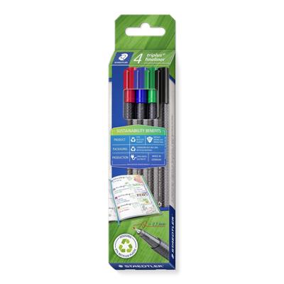Staedtler triplus 334 RC4 Fineliner Diverse kleuren 0.3 mm 4 stuk(s)
