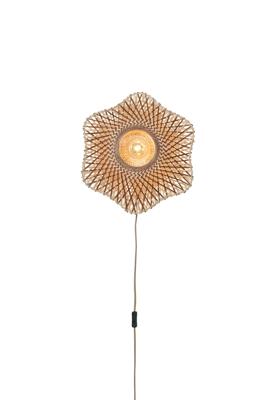 GOOD&MOJO Wandlamp 'Madura' Bamboe, 44cm, kleur Naturel/Bruin