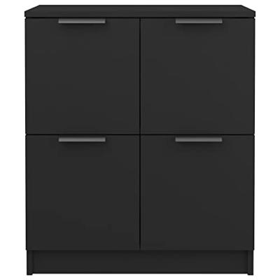 Dressoir 60x30x70 cm bewerkt hout zwart