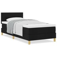 Boxspringbed met matras stof zwart 90x190 cm - thumbnail