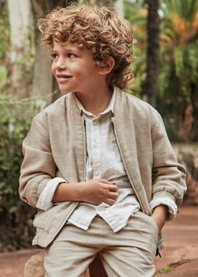 Mayoral Zomer blazer linnen jongens - zand