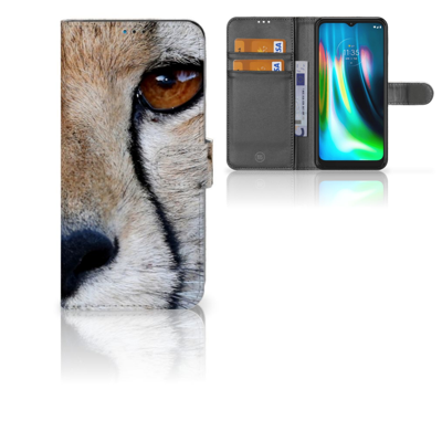 Motorola Moto G9 Play | E7 Plus | Telefoonhoesje | Met pasjeshouder | Cheetah Motorola Moto G9 Play | E7 Plus | Telefoonhoesje | Met pasjeshouder | Cheetah