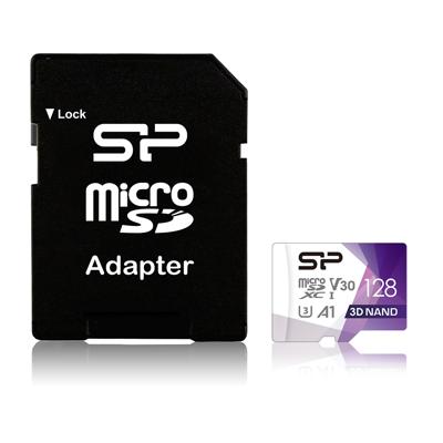 Silicon Power Micro SDHC card Superior Pro 3D-Nano 128GB met adapter