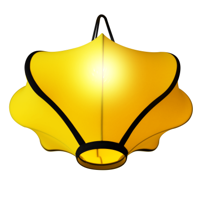 Lampenkap 40cm-Lantaarn-Elastische stof-Geel - thumbnail