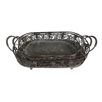 Clayre & Eef Opbergmand Set van 3 Grijs Groen Ijzer Planthouder - thumbnail