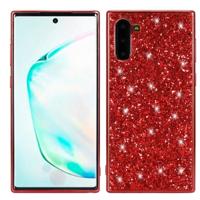 Plating glittery poeder schokbestendig TPU Case voor Galaxy Note 10 (rood) - thumbnail