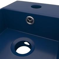 Wastafel met overloop keramiek donkerblauw - thumbnail
