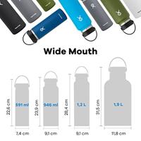 Hydro Flask 32 Oz Wide Flex Straw Cap Thermosfles Black 946 ml - thumbnail