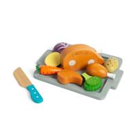 Bigjigs houten gebraden diner speelset, 12dlg. - thumbnail
