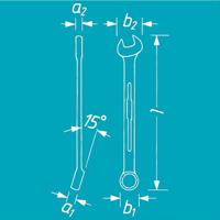 HAZET ring-steeksleutel ring spanner 13mm 600-13 - thumbnail