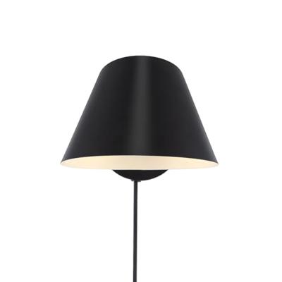 Wandlamp zwart stekker schakelaar &apos;Stay&apos; bedlamp