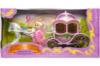 LG Imports pop met koets roze 3 delig 19 cm - thumbnail