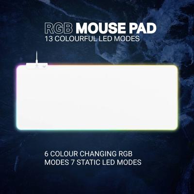 Deltaco GAM-079-W RGB Muismat Wit