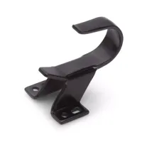 Dulimex | Lange haak | Deuropvanger bij gelijkliggende en opdekdeuren | Zwart - thumbnail