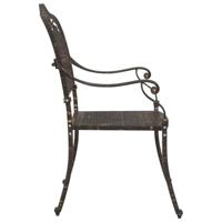 Tuinstoel 2 pcs Brons 55 x 55 x 92,5cm Aluminium - thumbnail