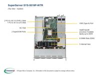 Supermicro SuperServer 5019P-WTR Intel C622 LGA 3647 Rack (1U) zwart – Server Barebone (Intel C622, LGA 3647, Intel, Intel® DDR4-768 GB) - thumbnail