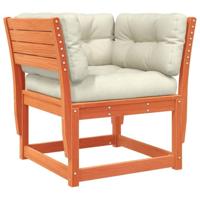 5-delige Loungeset met kussens massief grenenhout wasbruin - thumbnail