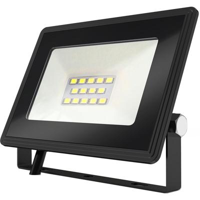 Energiezuinige LED Bouwlamp 10W - Koud Wit 6400K - Waterdicht IP65 - Zwart Aluminium
