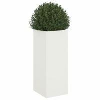 Plantenbak 32x29x75 cm staal wit - thumbnail