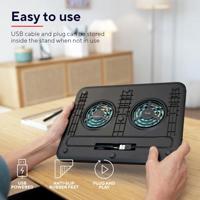 Trust Cyclone Koelstandaard voor notebook Laptopstandaard Zwart - thumbnail