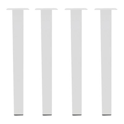 Set stalen tafelpoten wit vierkant 6 bij 6 cm en hoogte 72 cm (6 x 6 cm) - 4 stuks
