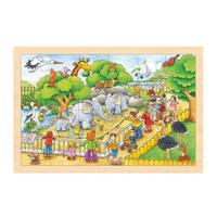 Goki houten legpuzzel bezoek aan de dierentuin, 24st. - thumbnail