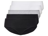 esmara 5 dames-slips (Zwart/grijs/wit, XXL) - thumbnail