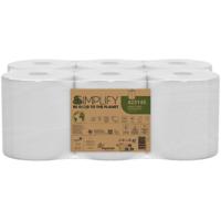 Papernet papieren handdoeken Simplify Centerfeed, 2-laags, 90 m, 450 vel, pak van 6 rollen - thumbnail