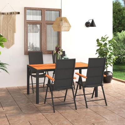 5-delige Tuinset zwart en bruin