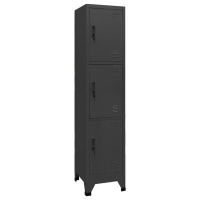 Lockerkast 38x45x180 cm staal antracietkleurig
