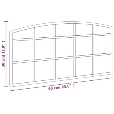 VidaXL Wandspiegel boog 60x30 cm ijzer zwart