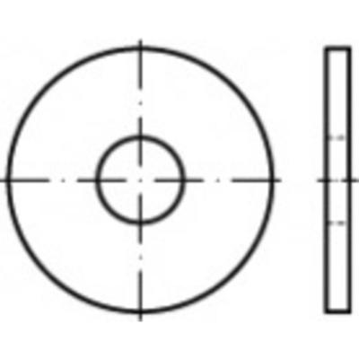 TOOLCRAFT Onderlegring Staal Galvanisch verzinkt 100 stuk(s) TO-5433957