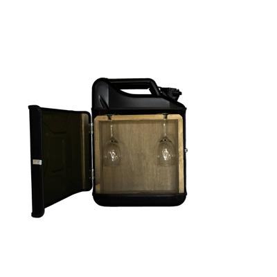 Jerrycan Wijnbar - Zwart - Origineel en Stijlvol Wijncadeau - Handige Opslag voor Wijnliefhebbers